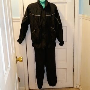 Vintage 1980s Levon black gold tracksuit